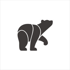 Bear negative space logo