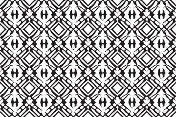 Black and White Seamless Fabric Pattern