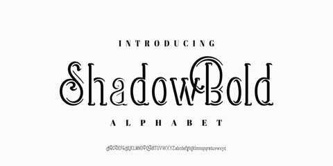 Abstract Fashion font alphabet. Minimal modern urban fonts for logo, brand etc. Typography typeface uppercase lowercase and number. vector illustration