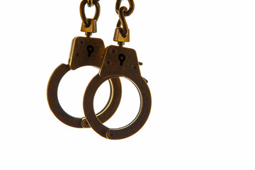 image of handcuffs white background 