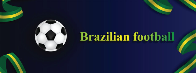Brazilian football banners, brazilian flag colors