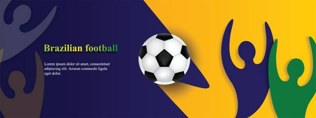 Brazilian football banners, brazilian flag colors