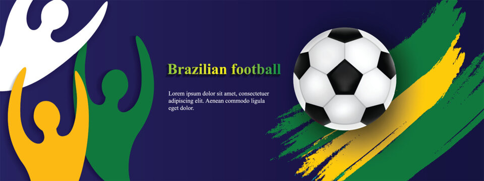 Brazilian football banners, brazilian flag colors