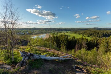 view of the lake in karelia from a height