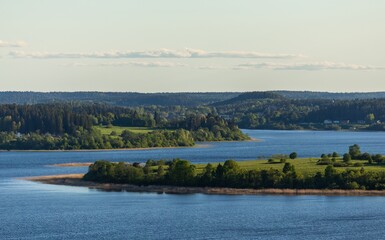 view of the lake in karelia from a height