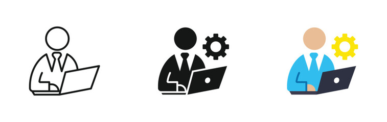 Computer engineering icon symbol template for web and graphic design collection logo vector illustration