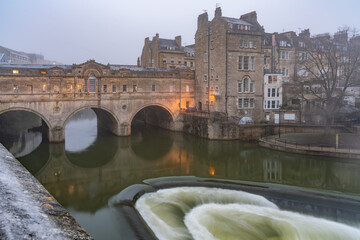 Walking around the historic city of Bath, Uk