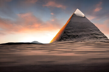 AI Digital Illustration Dramatic Lighting Pyramid