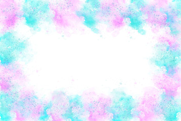 Rainbow Watercolor Background with Empty Space for Text 