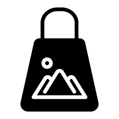 shopping bag glyph icon
