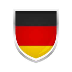 Germany Flag Badge Shield Shape