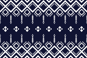 ethnic pattern white geometric traditional Design for background,carpet,wallpaper,clothing,wrapping,fabric,Vector illustration.embroidery style.