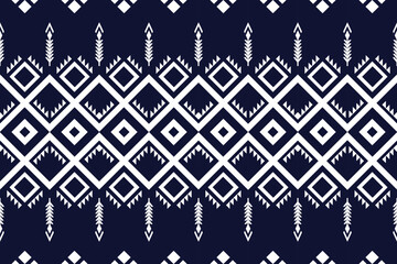 ethnic pattern white geometric traditional Design for background,carpet,wallpaper,clothing,wrapping,fabric,Vector illustration.embroidery style.