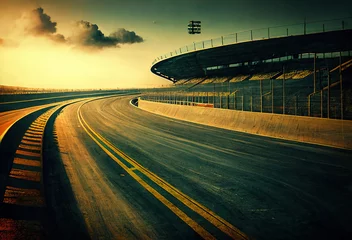 Fototapeten Race track. Yellow tone © Livinskiy