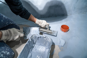 waterproofing of the bathroom floor in a new building