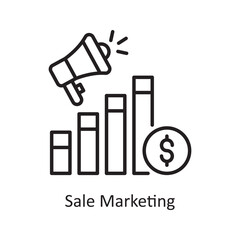 Sale Marketing Vector Outline Icon Design illustration. Shopping and E-Commerce Symbol on White background EPS 10 File