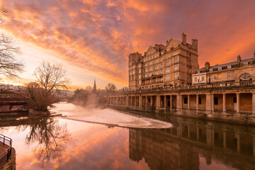 Walking around the historic city of Bath, Uk
