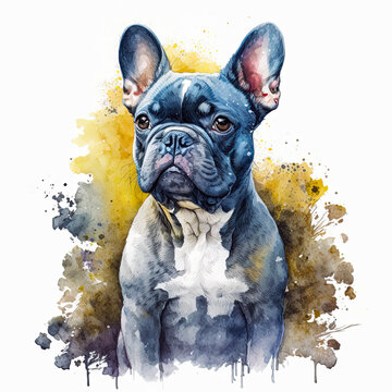 French Bulldog. Portrait of a French Bulldog dog. generative ai. Dog portrait