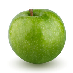Fresh green apple isolated on alpha background.