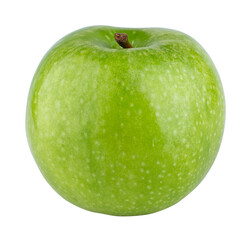 Fresh green apple isolated on alpha background.