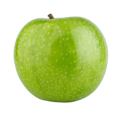 Fresh green apple isolated on alpha background.