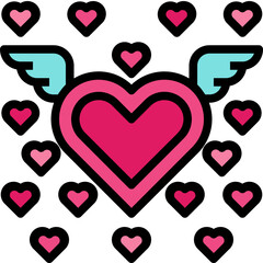 heart filled outline icon