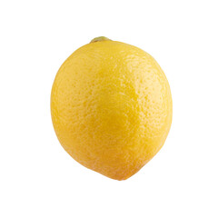 yellow lemon isolated on alpha background