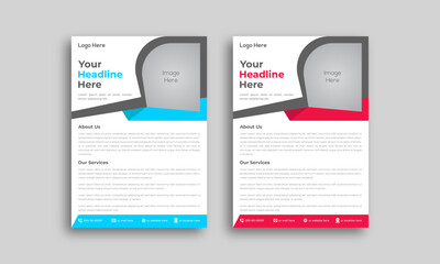 Flyer poster design template. Modern flyer cover design vector illustration. A4 size.