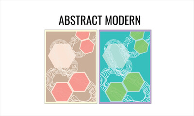 Set of minimalistic abstract aesthetic illustrations. Wall decor in a modern style. Collection of modern art posters. For brochures.