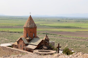 old church in landscape in Armenia 