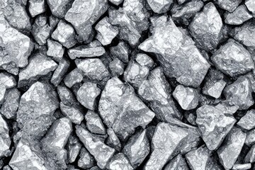 High-Resolution Image of Silver Mineral Texture Background Showcasing the Unique and Striking Appearance of Silver, Perfect for Adding an Eye-Catching Element to any Design