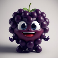 Cute Grape Character