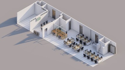 Office remodeling and replacement of functional office furniture