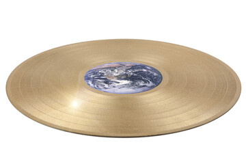 Vinyl record isolated on white background