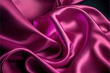 Generative AI illustration of soft magenta, pink fabric