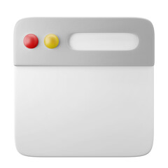 modern minimalist internet web browser software window symbol user interface 3d render icon illustration isolated