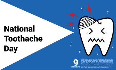 National Toothache Day Vector Design Template Background