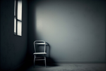 empty room with chair