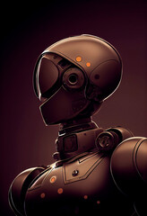 Robots. Soldier Robot hyper realistic. Conceptual project 2025. Futuristic interpretation. Illustration for advertising, cartoons, games, blockbusters, print media. My collection. Generative AI