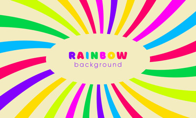 Abstract Rainbow Background in Retro Style.