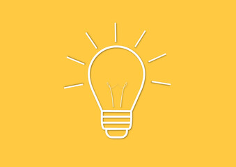 Idea lamp icon. Line, glyph and filled outline colorful version, abstract light bulb outline and filled vector sign. Symbol, logo illustration. Vector graphics