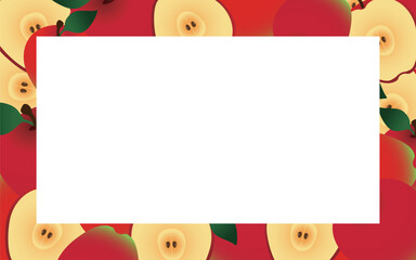 りんごを配置した背景・フレーム