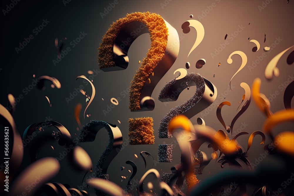 Poster focused questions. idea concept generative ai