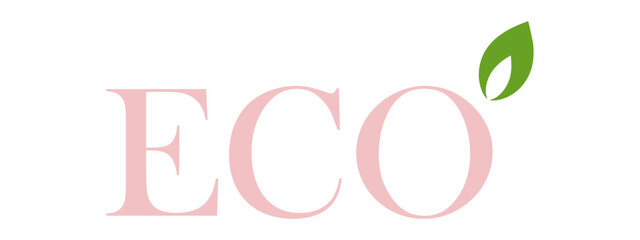 Organic eco natural bio vegan sticker label logo icon. Logo with a pattern of green leaves. Ecological products. Stickers of eco-friendly products. Vector illustration of vegan organic food icons