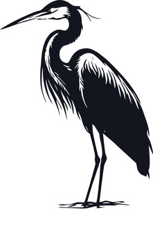 vector illustration of a heron logo