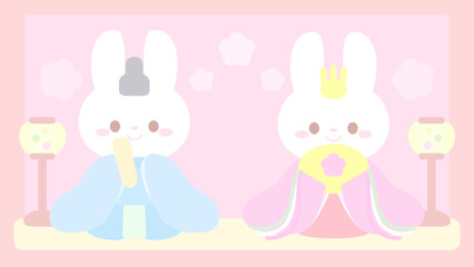 かわいいうさぎのおひなさま⭐︎