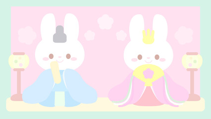 かわいいうさぎのおひなさま★