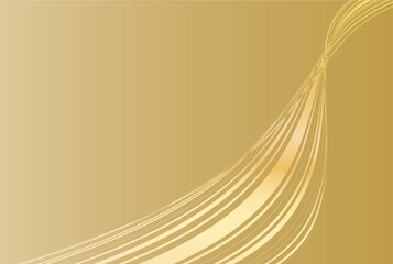 ゴールドの水の流れのようなウェーブ背景