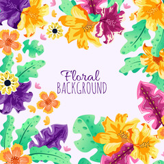 Beautiful colorful floral background