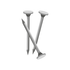 Nails for woodwork vector illustration. Cartoon drawing of instrument and workbench for carpentry work on white background. Carpentry, renovation, professions concept